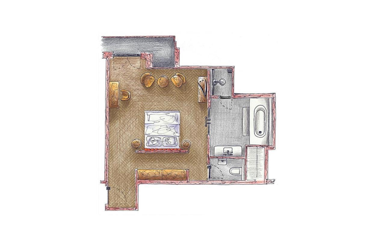Das James Flensburg Exterior foto Floorplan of a typical studio apartment